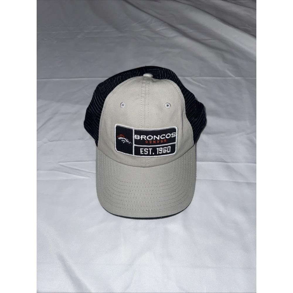 Denver Broncos AFC 1960 Adjustable Snapback Mesh Baseball Hat/Cap Gray/Navy Blue